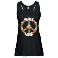 Peace Sign Love 60s 70s Costume Groovy Hippie Theme Party Ladies Essential Flowy Tank