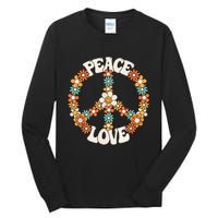 Peace Sign Love 60s 70s Costume Groovy Hippie Theme Party Tall Long Sleeve T-Shirt