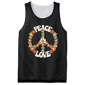 Peace Sign Love 60s 70s Costume Groovy Hippie Theme Party Mesh Reversible Basketball Jersey Tank