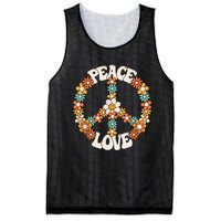 Peace Sign Love 60s 70s Costume Groovy Hippie Theme Party Mesh Reversible Basketball Jersey Tank