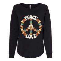 Peace Sign Love 60s 70s Costume Groovy Hippie Theme Party Womens California Wash Sweatshirt