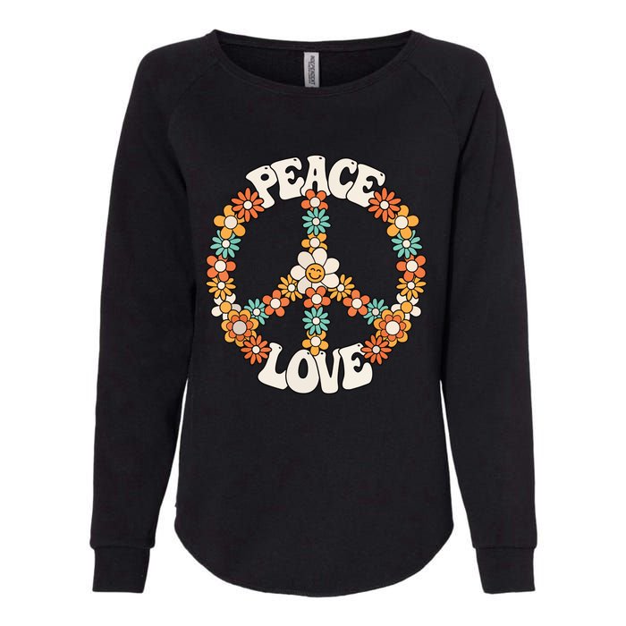 Peace Sign Love 60s 70s Costume Groovy Hippie Theme Party Womens California Wash Sweatshirt