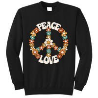 Peace Sign Love 60s 70s Costume Groovy Hippie Theme Party Tall Sweatshirt