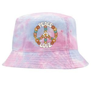 Peace Sign Love 60s 70s Costume Groovy Hippie Theme Party Tie-Dyed Bucket Hat