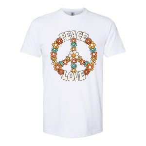 Peace Sign Love 60s 70s Costume Groovy Hippie Theme Party Softstyle CVC T-Shirt