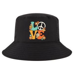 Peace Sign Love 60s 70s Costume Groovy Hippie Theme Party Cool Comfort Performance Bucket Hat