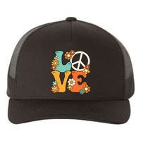 Peace Sign Love 60s 70s Costume Groovy Hippie Theme Party Yupoong Adult 5-Panel Trucker Hat