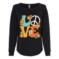 Peace Sign Love 60s 70s Costume Groovy Hippie Theme Party Womens California Wash Sweatshirt