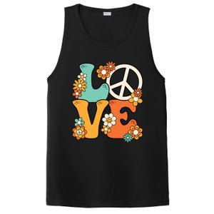 Peace Sign Love 60s 70s Costume Groovy Hippie Theme Party PosiCharge Competitor Tank