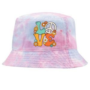 Peace Sign Love 60s 70s Costume Groovy Hippie Theme Party Tie-Dyed Bucket Hat