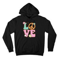 Peace Sign Love 60s 70s Costume Groovy Hippie Theme Party Hoodie