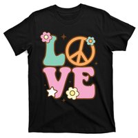 Peace Sign Love 60s 70s Costume Groovy Hippie Theme Party T-Shirt