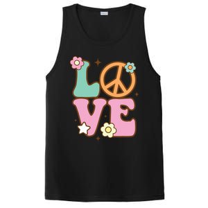 Peace Sign Love 60s 70s Costume Groovy Hippie Theme Party PosiCharge Competitor Tank