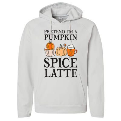 Pumpkin Spice Latte Lover Halloween Costume Performance Fleece Hoodie