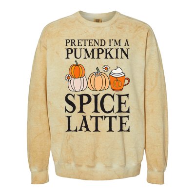 Pumpkin Spice Latte Lover Halloween Costume Colorblast Crewneck Sweatshirt