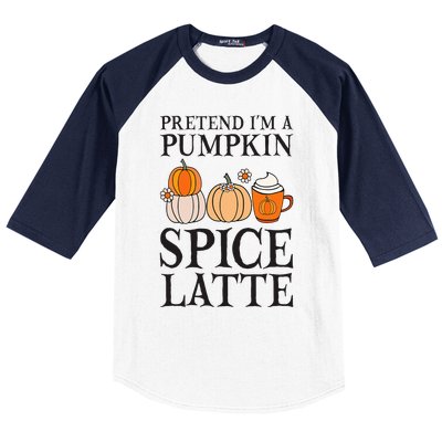 Pumpkin Spice Latte Lover Halloween Costume Baseball Sleeve Shirt