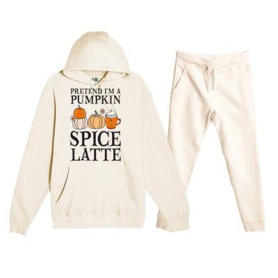 Pumpkin Spice Latte Lover Halloween Costume Premium Hooded Sweatsuit Set