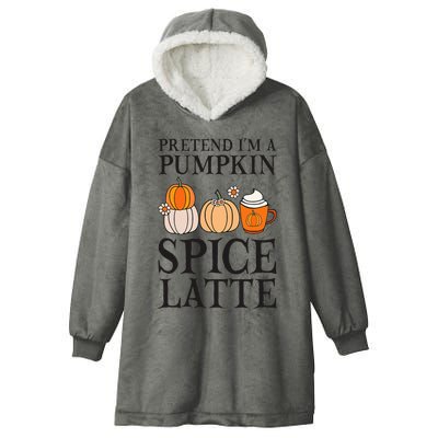 Pumpkin Spice Latte Lover Halloween Costume Hooded Wearable Blanket