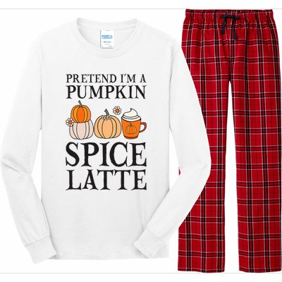 Pumpkin Spice Latte Lover Halloween Costume Long Sleeve Pajama Set