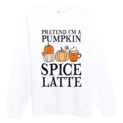 Pumpkin Spice Latte Lover Halloween Costume Premium Crewneck Sweatshirt