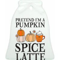 Pumpkin Spice Latte Lover Halloween Costume Ceramic Bell Ornament