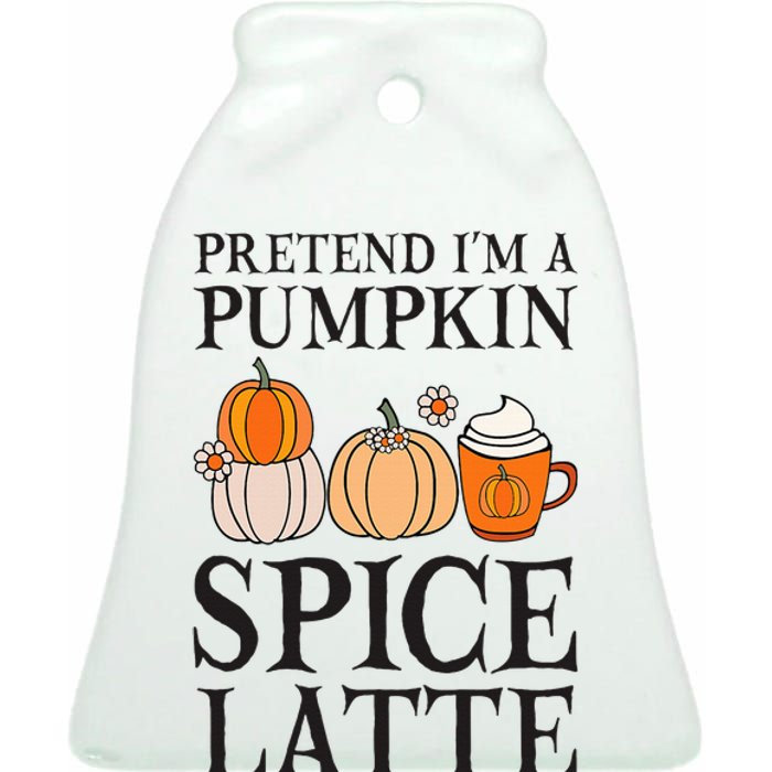 Pumpkin Spice Latte Lover Halloween Costume Ceramic Bell Ornament