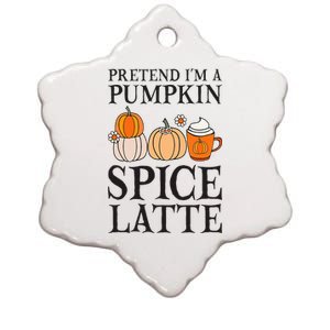 Pumpkin Spice Latte Lover Halloween Costume Ceramic Star Ornament