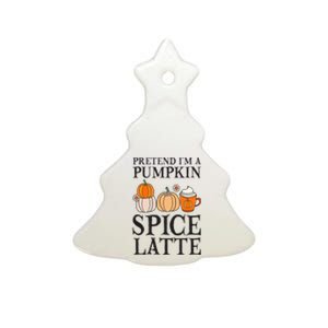 Pumpkin Spice Latte Lover Halloween Costume Ceramic Tree Ornament