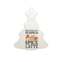 Pumpkin Spice Latte Lover Halloween Costume Ceramic Tree Ornament