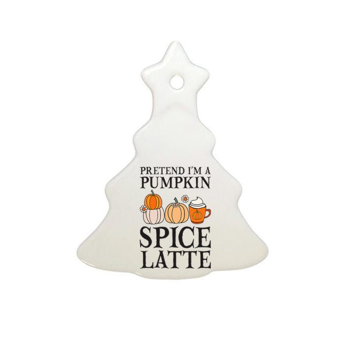 Pumpkin Spice Latte Lover Halloween Costume Ceramic Tree Ornament