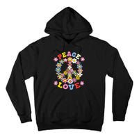 Peace Sign Love 60s 70s Hippie Costume Flowers Tall Hoodie