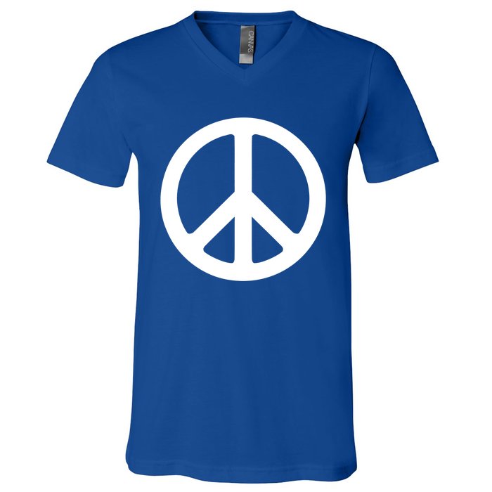 Peace Symbol Logo Gift V-Neck T-Shirt