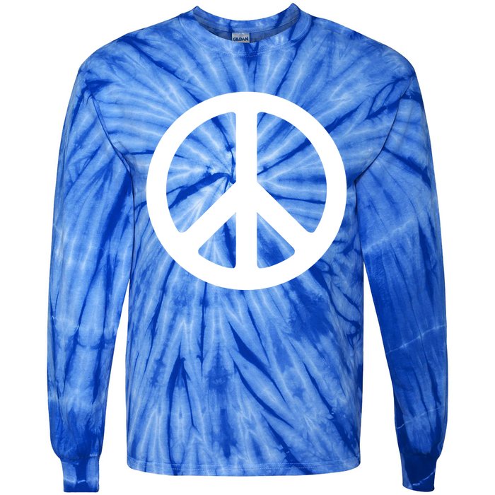 Peace Symbol Logo Gift Tie-Dye Long Sleeve Shirt