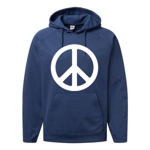 Peace Symbol Logo Gift Performance Fleece Hoodie