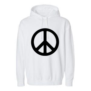 Peace Symbol Logo Gift Garment-Dyed Fleece Hoodie