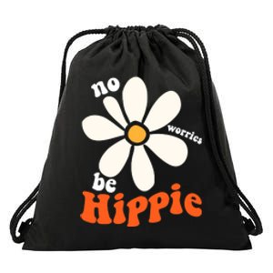 PEACE SIGN LOVE 60s 70s Tie Dye Hippie Funny Halloween Drawstring Bag