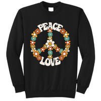 Peace Sign Love 60s 70s Costume Groovy Hippie Theme Party Sweatshirt