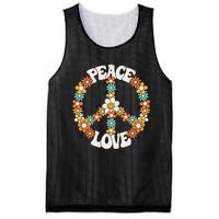 Peace Sign Love 60s 70s Costume Groovy Hippie Theme Party Mesh Reversible Basketball Jersey Tank