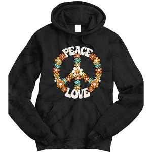 Peace Sign Love 60s 70s Costume Groovy Hippie Theme Party Tie Dye Hoodie