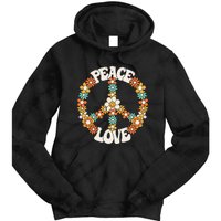 Peace Sign Love 60s 70s Costume Groovy Hippie Theme Party Tie Dye Hoodie