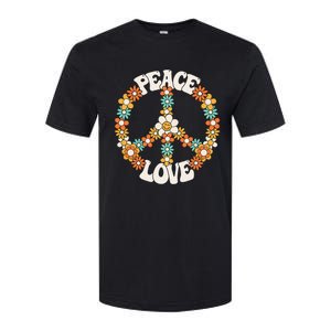 Peace Sign Love 60s 70s Costume Groovy Hippie Theme Party Softstyle CVC T-Shirt