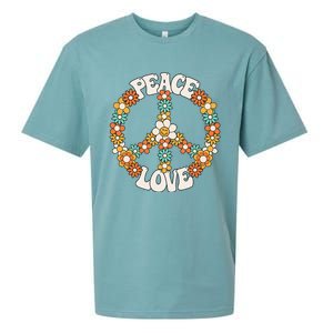 Peace Sign Love 60s 70s Costume Groovy Hippie Theme Party Sueded Cloud Jersey T-Shirt