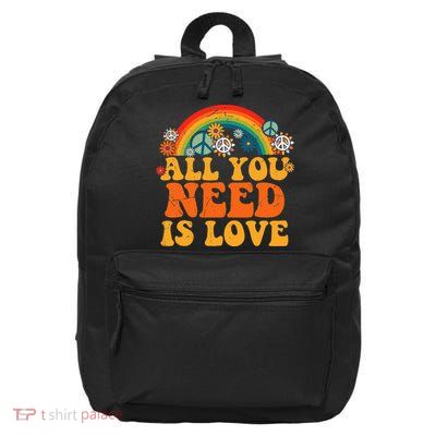 PEACE SIGN LOVE 60s 70s Tie Dye Hippie Costume Halloween 16 in Basic Backpack
