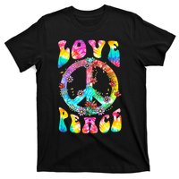 PEACE SIGN LOVE 60s 70s Tie Dye Hippie Costume T-Shirt