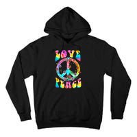 PEACE SIGN LOVE 60s 70s Tie Dye Hippie Costume Tall Hoodie