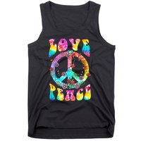 PEACE SIGN LOVE 60s 70s Tie Dye Hippie Costume Tank Top