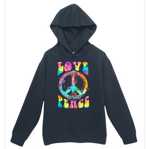 PEACE SIGN LOVE 60s 70s Tie Dye Hippie Costume Urban Pullover Hoodie