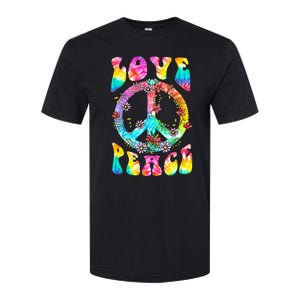 PEACE SIGN LOVE 60s 70s Tie Dye Hippie Costume Softstyle CVC T-Shirt