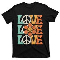 Peace Sign Love 60s 70s Costume 70 Theme Party Groovy Hippie T-Shirt