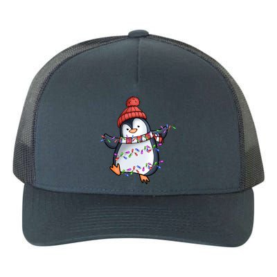 Penguin Santa Lights Christmas Pajamas Cute Penguins Xmas Funny Gift Yupoong Adult 5-Panel Trucker Hat